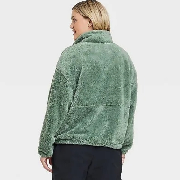 2pc All In Motion Knit Skort & 1/2 Zip High Pile Fleece Pullover Green XL - Picture 4 of 10